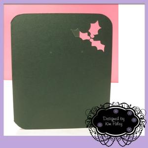 Holly Corner Christmas Card Template - GSD