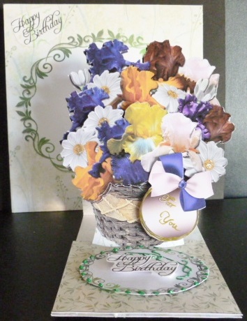 Spring Iris Basket Easel Card & Envelope Featured Gallery Photo