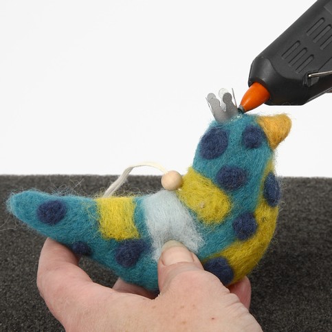 Needle-Felting on a Ready-Made Fabric Hanging Bird