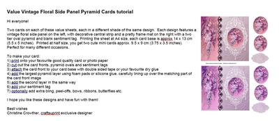 Value Vintage Floral Side Panel Pyramid Cards tutorial Image