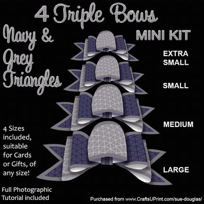 Four 3d Triple Bows - Mini Kits Image-11