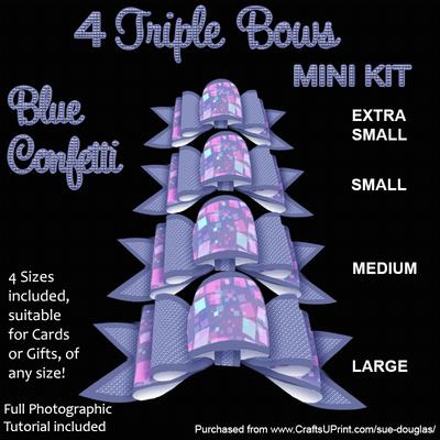 Four 3d Triple Bows - Mini Kits Image-3