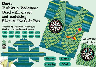 T-shirt & Waistcoat card kits with matching shirt & tie gift boxes Image-3