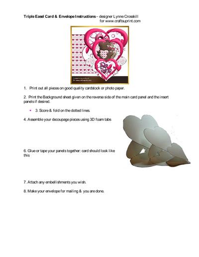 Triple Heart Easel Card & Envelope PDF-6