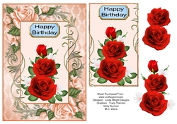 Image of cup861538_20612 - Rose Cluster in Orange Frame - A5