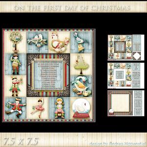 Image of cup559438_2013 - 7.5 x 7.5 Card Topper 12 Days