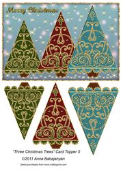 Image of cup280803_96 - Three Christmas Trees Card Topper 5