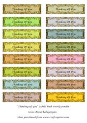 Image of cup317833_96 - Thinking of You Labels with Swirly Border