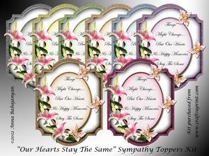 Image of cup293021_96 - Our Hearts Stay the Same Sympathy Toppers Kit