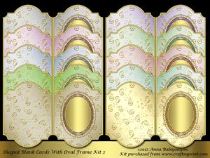 Image of cup92918_96 - Shaped Blank Cards with Oval Frame Kit 2