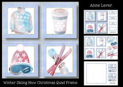 Image of cup1055629_1763 - Winter Skiing New Christmas Quad Frame