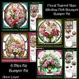 cup1203180_1763 - Floral Stained Glass Window Pink Bouquet Bumper Kit
