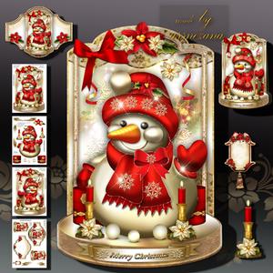 Image of cup582404_1641 - Cute Snowman Wish You Merry Christmas