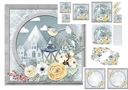 Image of cup933027_13059 - Christmas Scene with winter florals