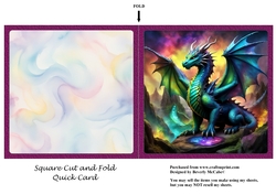 Image of cup269194_1399 - Dragon Fantasy Cut and Fold Quick Card