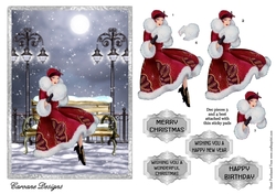 Image of cup1019543_21555 - Waiting For Romance - A5 card front with decoupage