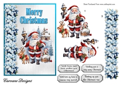 Image of cup1259264_21555 - Christmas Assortment 1 - 7x5 inch card front with decoupage