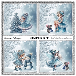 Image of cup996720_21555 - Ice Fairies Bumper Kit 91 - 9 page bumper kit - card fronts, decoupage, inserts, made by boxes, images for back of card, preview