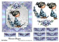 Image of cup1098366_21555 - Moonflowers - 6x6 inch card front with decoupage  