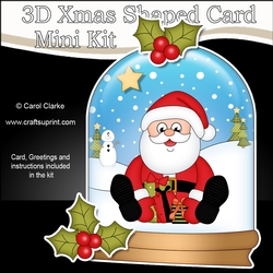 Image of cup1073250_359 - 3D Shaped Christmas Snow Globe Card Kit - Santa has lots of Presents!