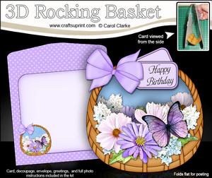 Image of cup420051_359 - 3D Butterfly & Pastel Flowers Rocking Baskets