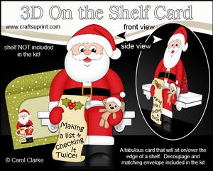 cup631855_359 - 3D on the Shelf Card Kit - Christmas Santa's List