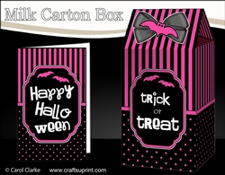 cup917322_359 - 3D Halloween Spots & Stripes Milk Carton Treat Box