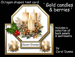Image of cup576328_173 - Octagon tent Gold candles & berries
