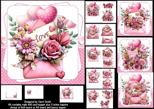 cup1418195_1209 - 6x6 love letters choice of four mini kit
