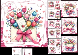 Image of cup1355141_1209 - 7x7 Letters of love Valentine/anniversary choice of four mini kit