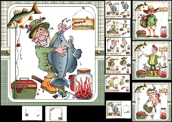 Image of cup1368364_1209 - 7x7 Lets go fishing birthday/fathers day choice of four mini kit