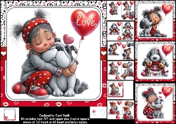 Image of cup216145_1209 - 7x7 Puppy love choice of four mini kit