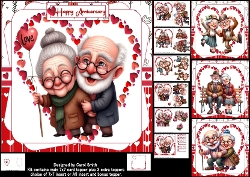 Image of cup1373308_1209 - 7x7 Grandpa & Grandma Valentine or anniversary choice of four mini kit