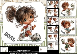 Image of cup1375808_1209 - 7x7 Whimsical soccer girls and boys choice of four mini kit