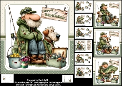 Image of cup1113282_1209 - 7x7 The whimsical fisherman and his dog choice of four mini kit