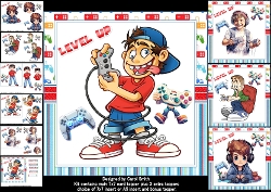 Image of cup1377761_1209 - 7x7 Gamer boy level up birthday choice if four mini kit