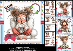 Image of cup1053061_1209 - 7x7 Quirky birthday girl gamer choice of four mini kit