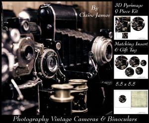 Image of cup624997_2236 - Vintage Photography Cameras + Insert & Gift Tag Pyrimage Kit
