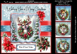 Image of cup1272104_1459 - Christmas Reindeer Wreath