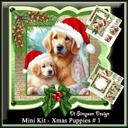 Image of cup322901_986 - Mini Kit - Xmas Puppies # 1