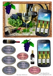 Image of cup883634_3656 - Wine Drinker Phone card