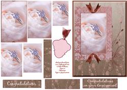 Image of cup82345_443 - Engagement Pyramid Cream Rose Floral Swirl