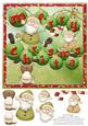 cup371717_443 - Christmas Santas 8x8inch Merry Christmas Step by Step
