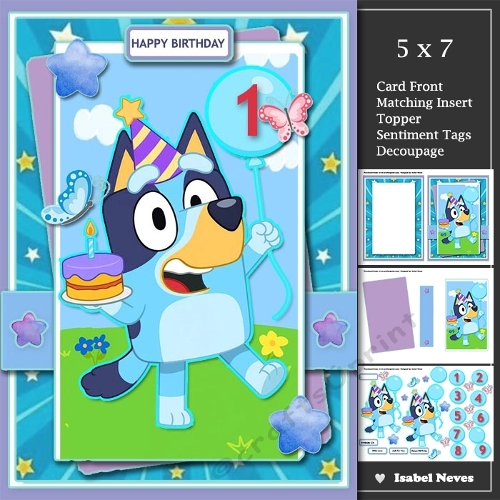 Image of cup1422380_2073 - 5x7 ~ Bluey Birthday All Ages
