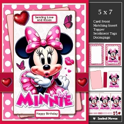 cup1420614_2073 - 5x7 ~ Minnie Sending Love And Kisses