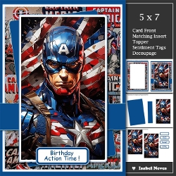 cup1422997_2073 - 5x7 ~ Birthday Action Time ~ Captain America