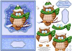 Image of cup364688_68 - Have a Hoot This Christmas Owl Topper & Decoupage