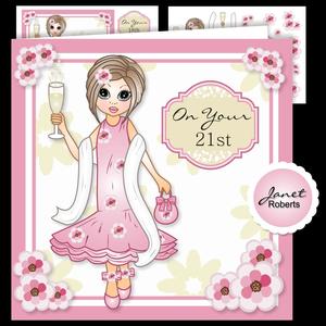Image of cup545588_2053 - Glamorous Emma Card Topper 21st/18th/prom/birthday