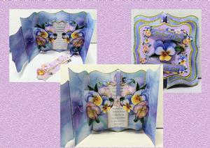 Image of cup760482_905 - Pansy Bouquet for Mother's Day Lge Gatefold Popup Card