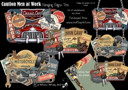 Image of cup883254_905 - Caution Men at Work Hanging Signs Trio